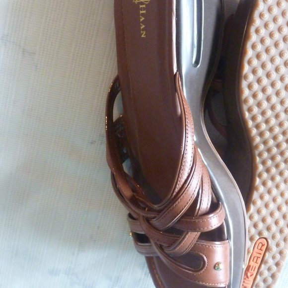 Cole Haan Nike Air Alta High Slide Cross Strap  Summer Sandals. Sz 10 - Picture 2 of 10